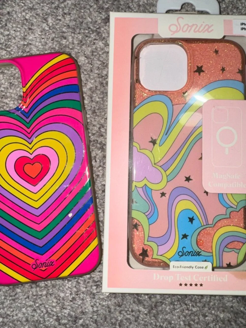 Sonix Apple iPhone 14/13 Cases with MagSafe and Popsockets- Illusion Hippie
